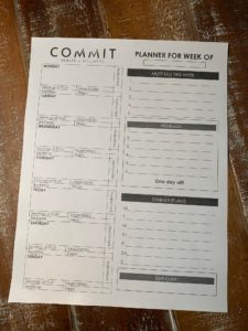 Commit Weekly Planner