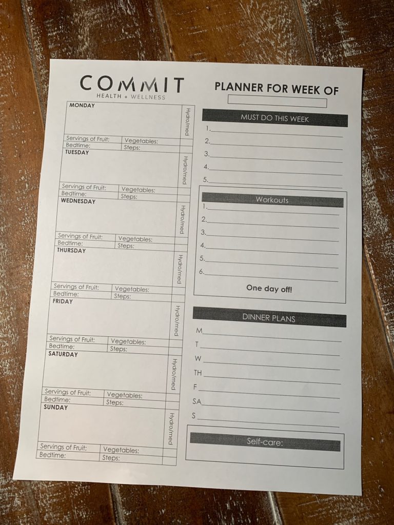 Commit Weekly Planner